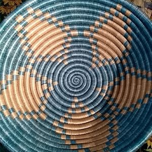 African Burundi Basket Sisal Coil Weave 11 Inches